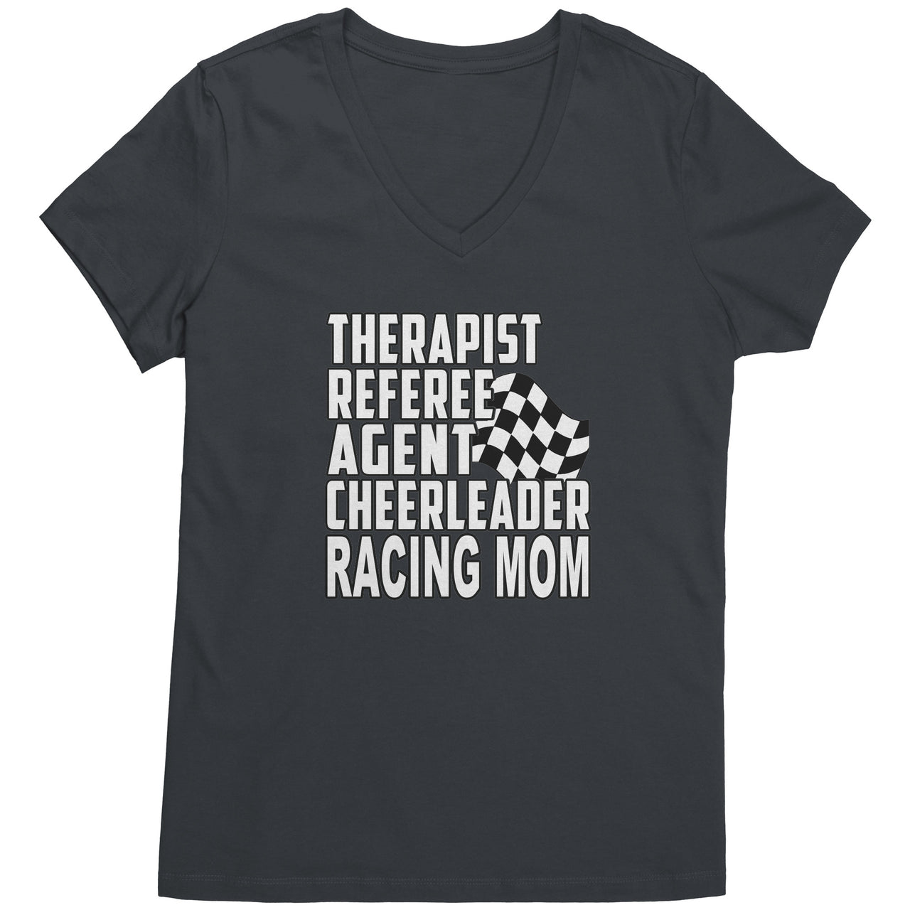 Therapist Referee Agent Cheerleader Racing Mom District Womens V-Neck