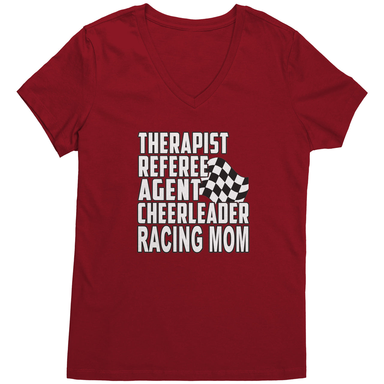 Therapist Referee Agent Cheerleader Racing Mom District Womens V-Neck