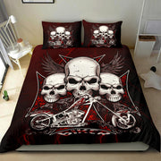 Thunder Skull Biker Bedding Set – Premium Custom Duvet Cover & Cases