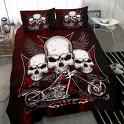 Thunder Skull Biker Bedding Set – Premium Custom Duvet Cover & Cases