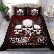 Thunder Skull Biker Bedding Set – Premium Custom Duvet Cover & Cases
