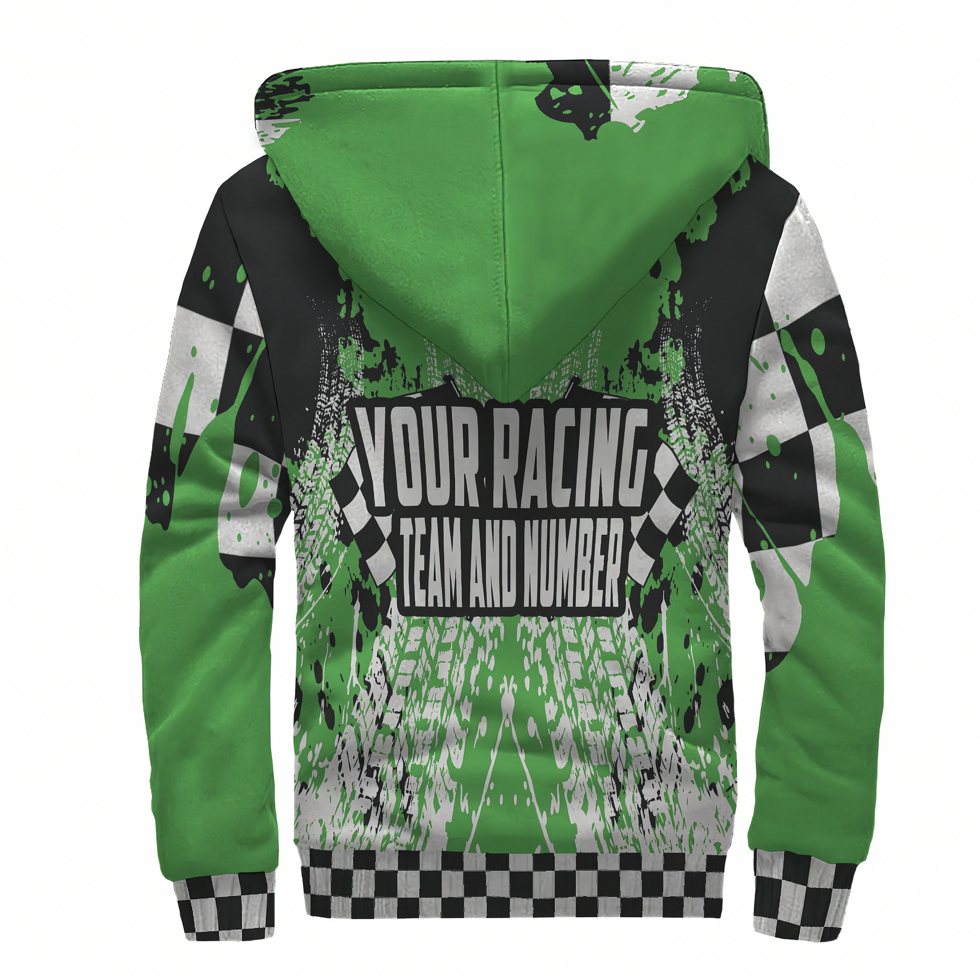 custom dirt racing sherpa hoodie