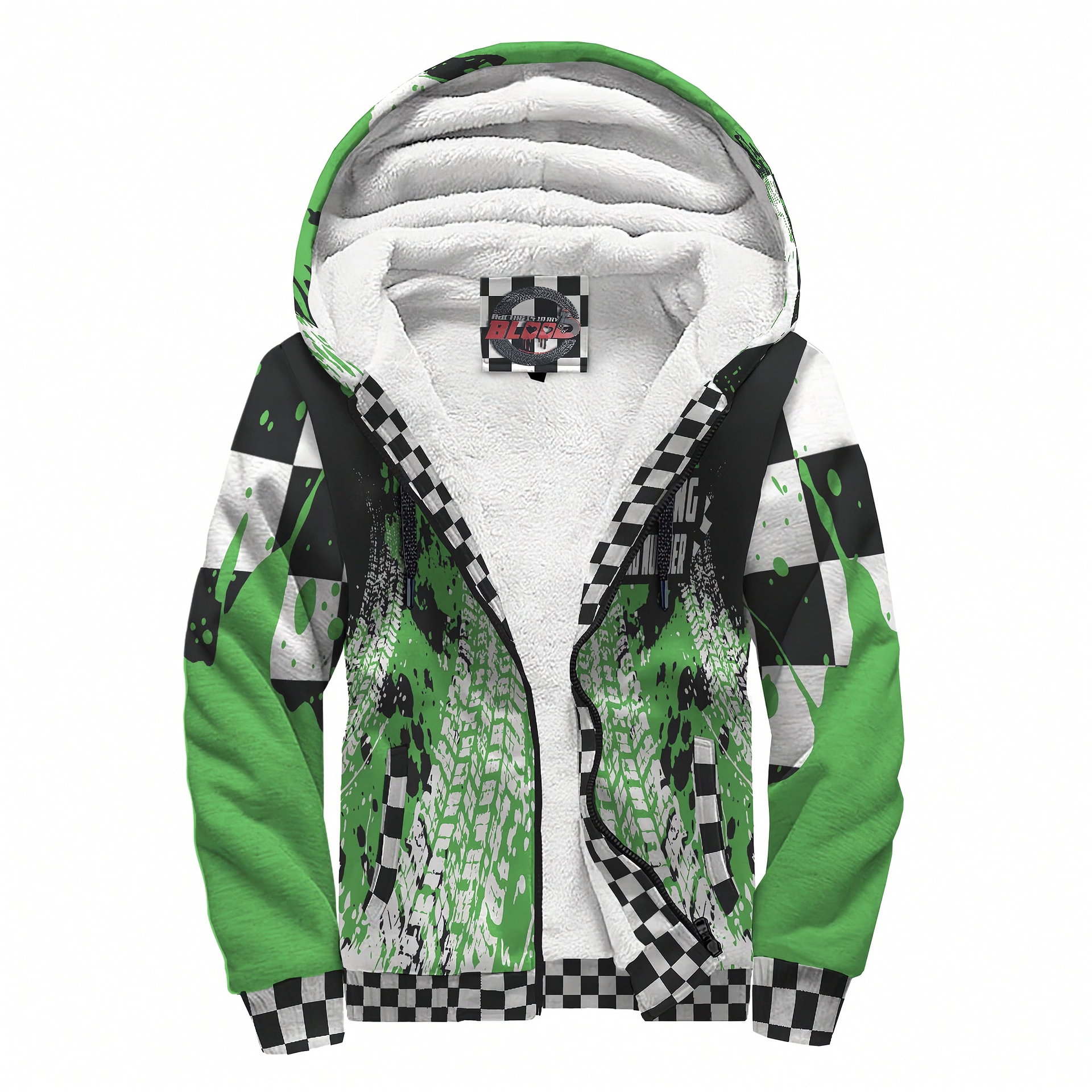  custom dirt racing sherpa hoodie
