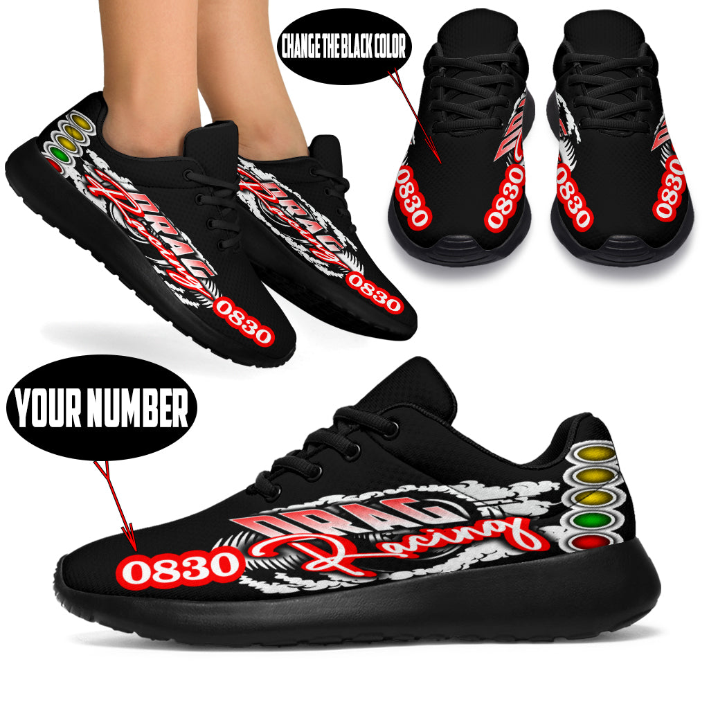 custom drag racing sneakers number 0830