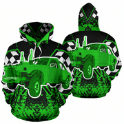 Demolition derby all-over print hoodie men's women's and youth motorsports fan apparel