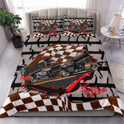 Dirt track racing bedding set sprint car duvet cover full color print
