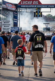 Heavy-duty drag racing track backpack designed for back to school and motorsport fans, featuring adjustable ergonomic straps and airflow mesh.