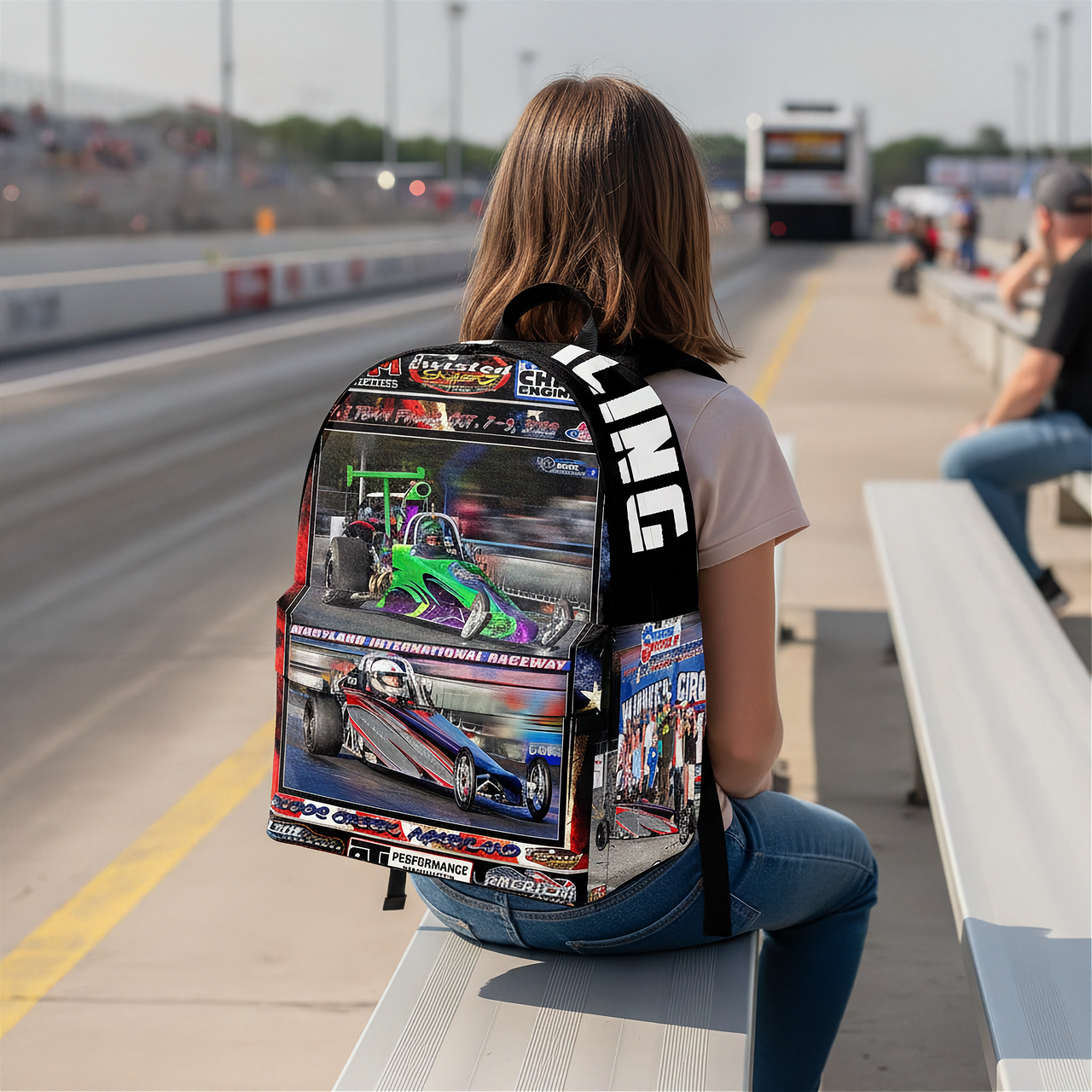 Custom Drag Racing Backpack V4 | Personalised with Name & Image | RIIMB