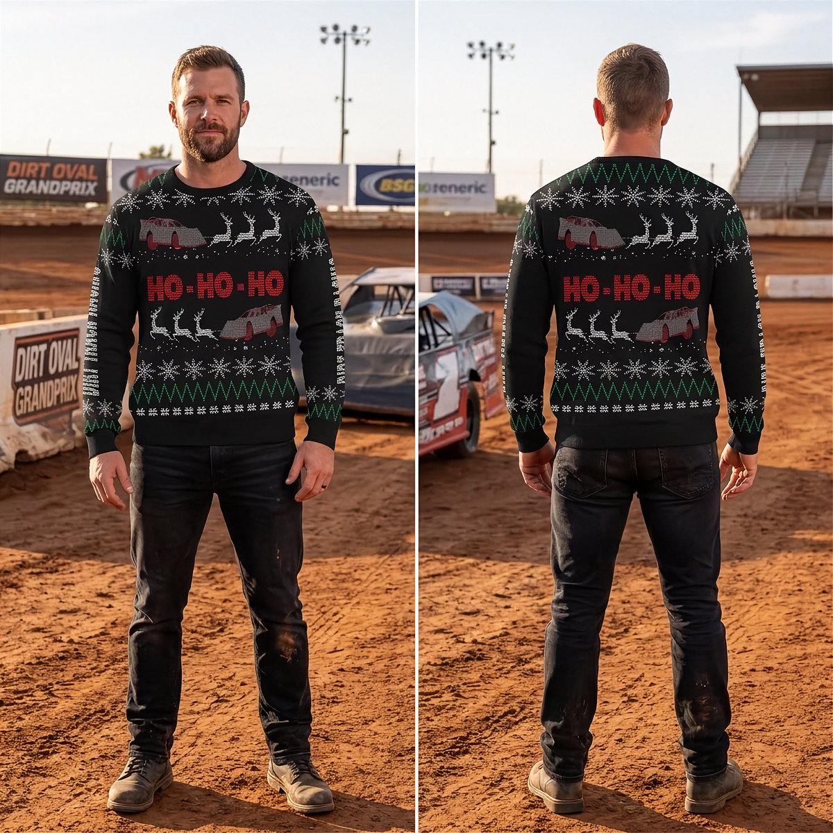 Late Model Men's Ugly Sweater | Christmas With a Favorite Number | RIIMB