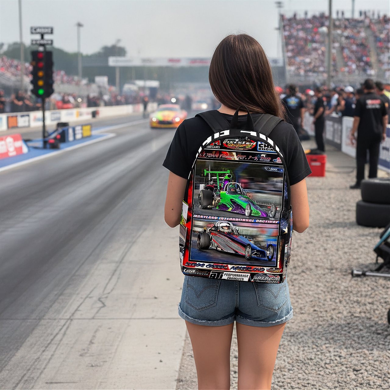 Custom Drag Racing Backpack V4 | Personalised with Name & Image | RIIMB