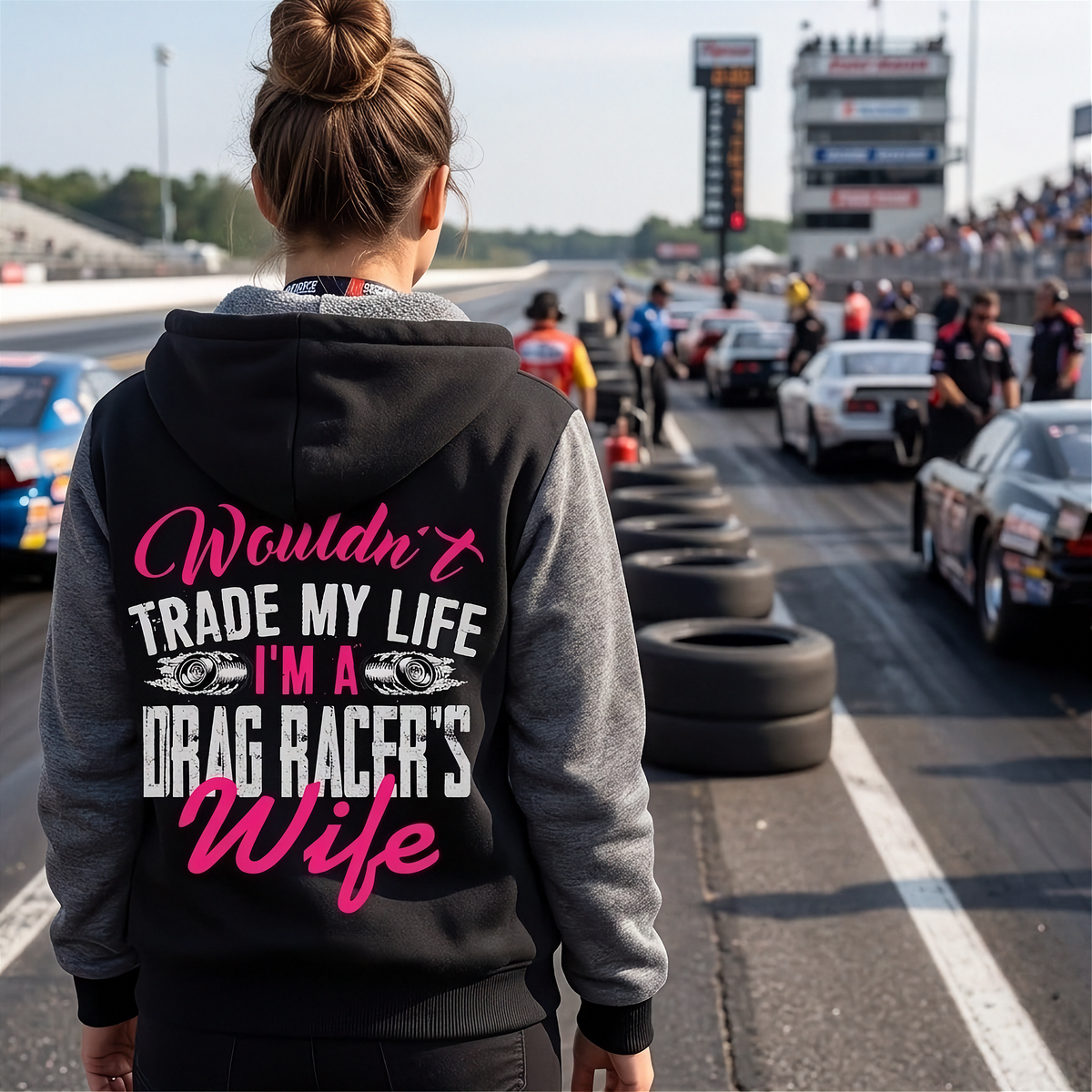 I'm a Drag Racer's Wife Sherpa Jacket | Wouldn't Trade This Life | RIIMB