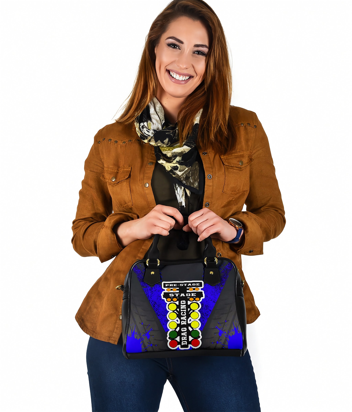 Blue Drag Racing Shoulder Handbag | Race-Day Rituals | RIIMB