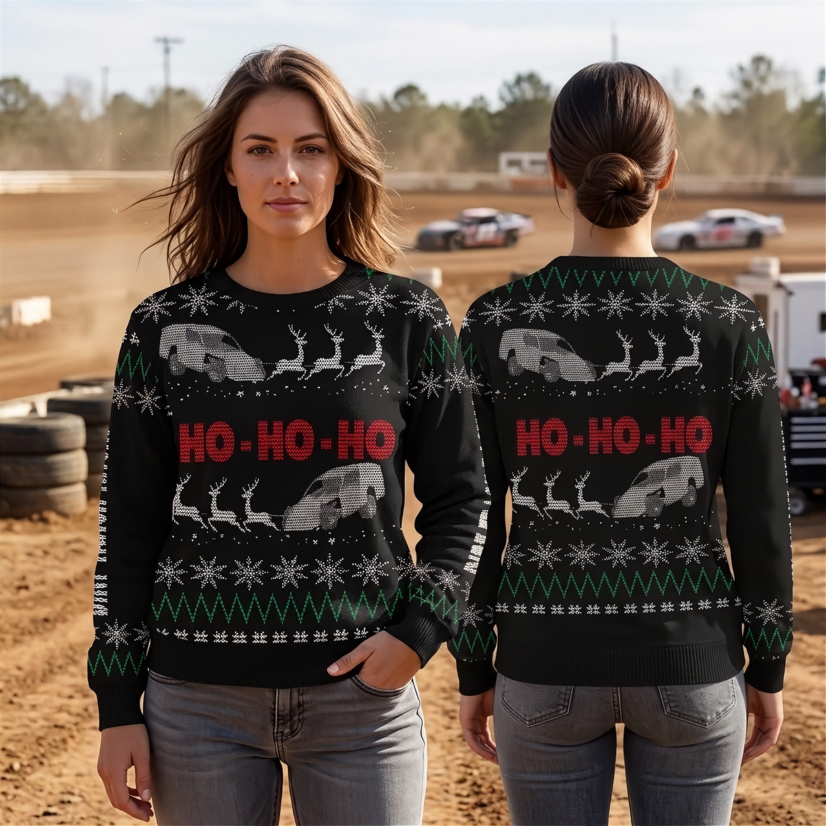Modified Women's Ugly Sweater | Save Me a Grandstand Seat | RIIMB