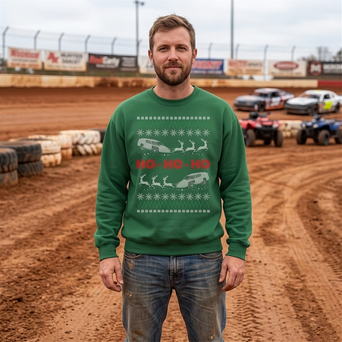 Dirt Track Modified Ugly Sweater & Long Sleeves | Family Christmas Lineup | RIIMB
