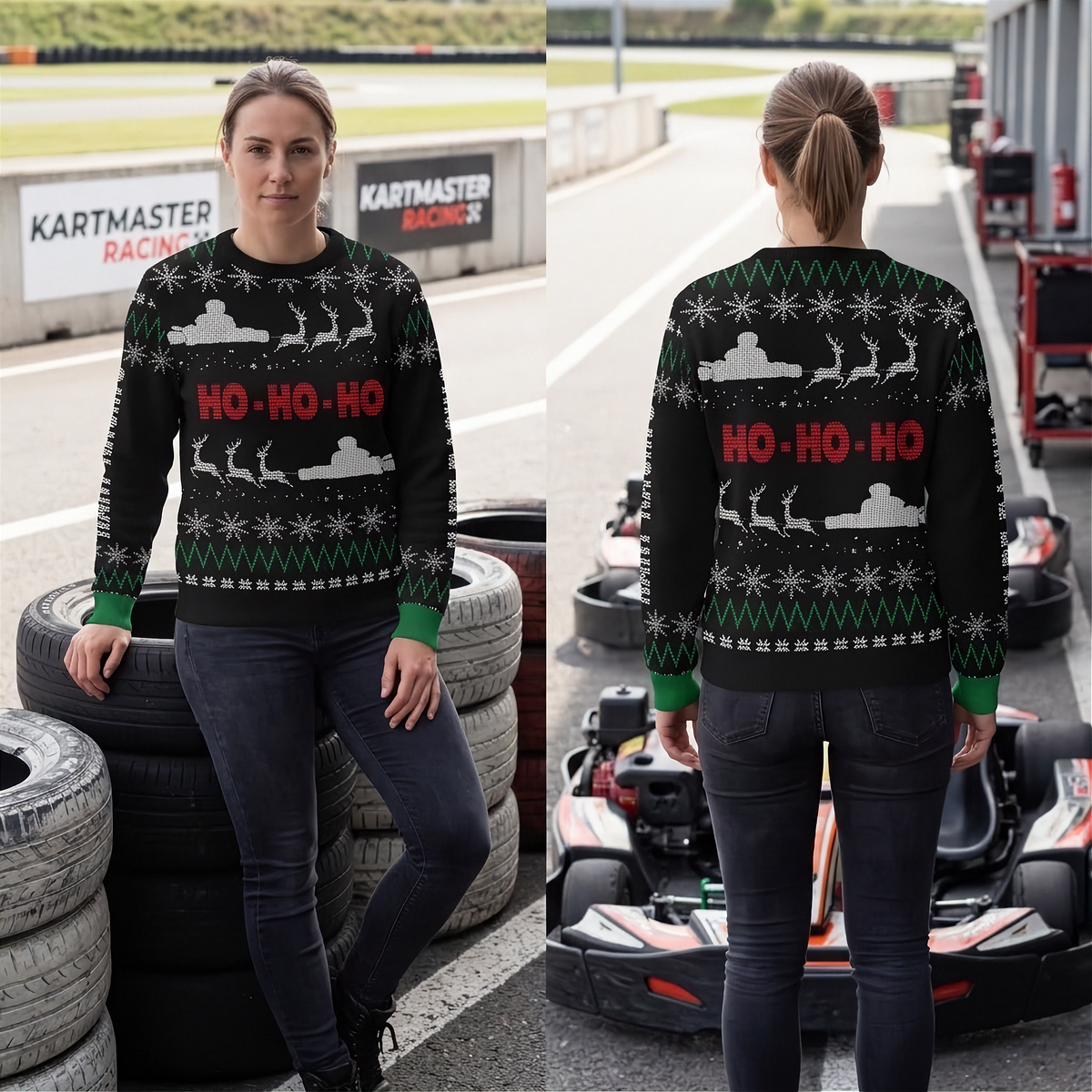 Kart Racing Women's Ugly Sweater | One More Lap Before Christmas | RIIMB