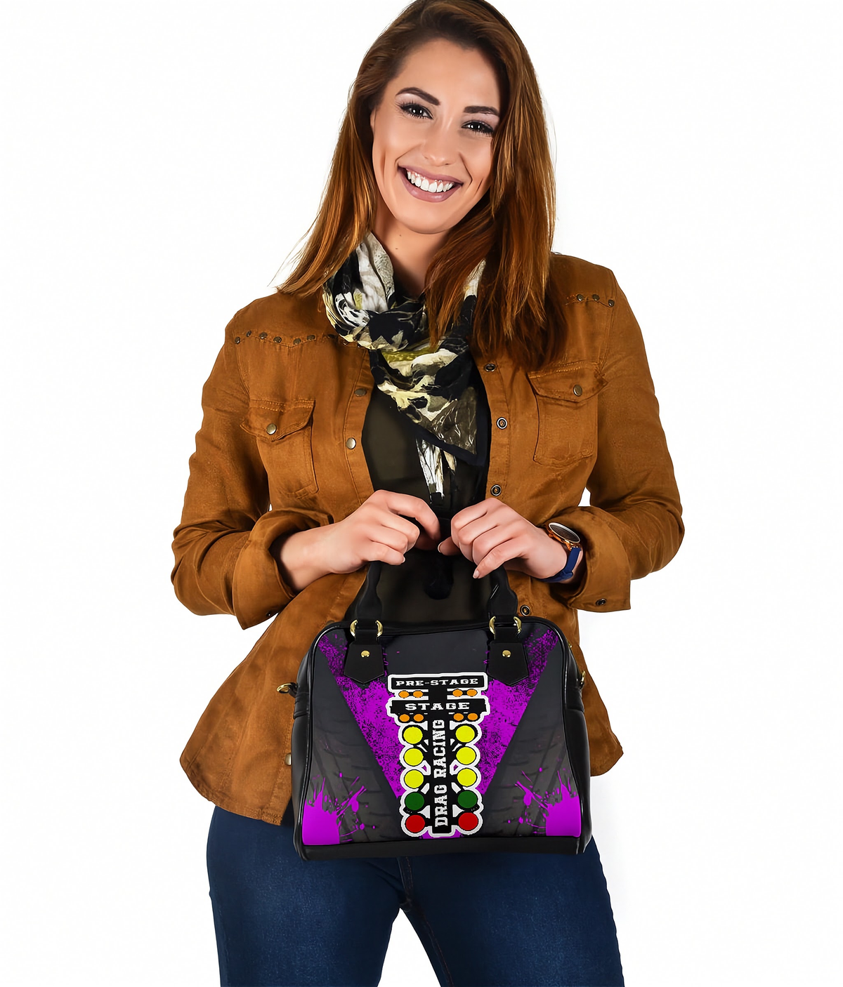 Purple Drag Racing Shoulder Handbag | Race-Family Pride | RIIMB