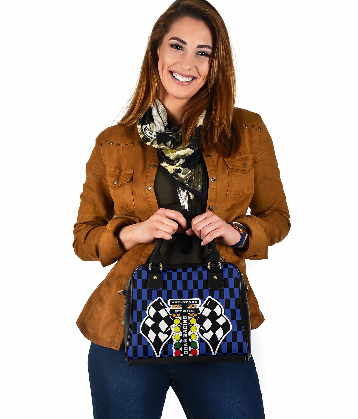 Blue Drag Tree Shoulder Handbag | Side-by-Side Rivalry | RIIMB