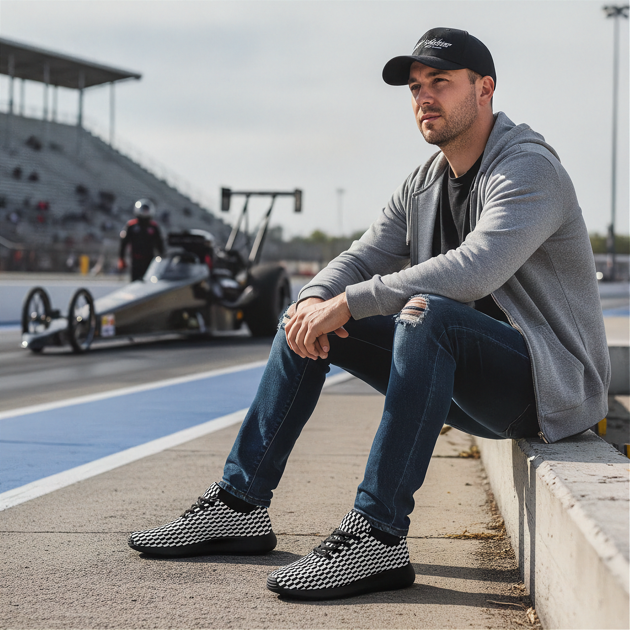 Racing Checkered Flag Sneakers | Motorsport Sneakers for Men & Women | RIIMB