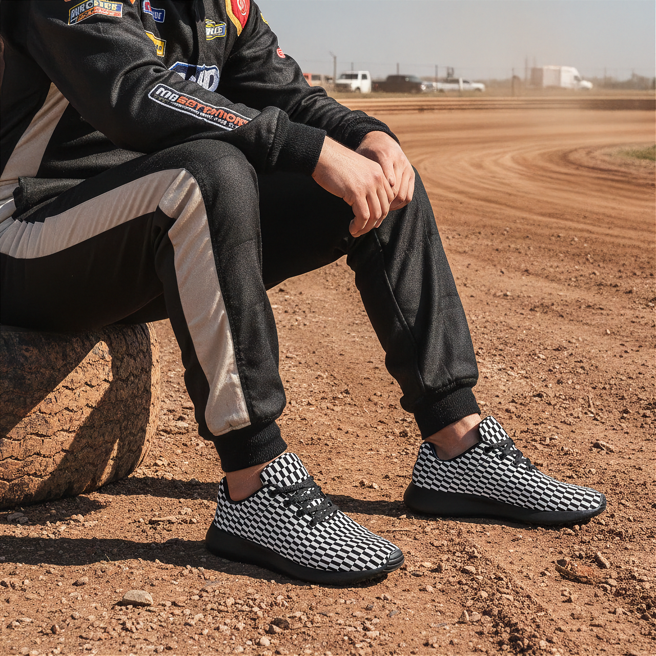 Racing Checkered Flag Sneakers | Motorsport Sneakers for Men & Women | RIIMB