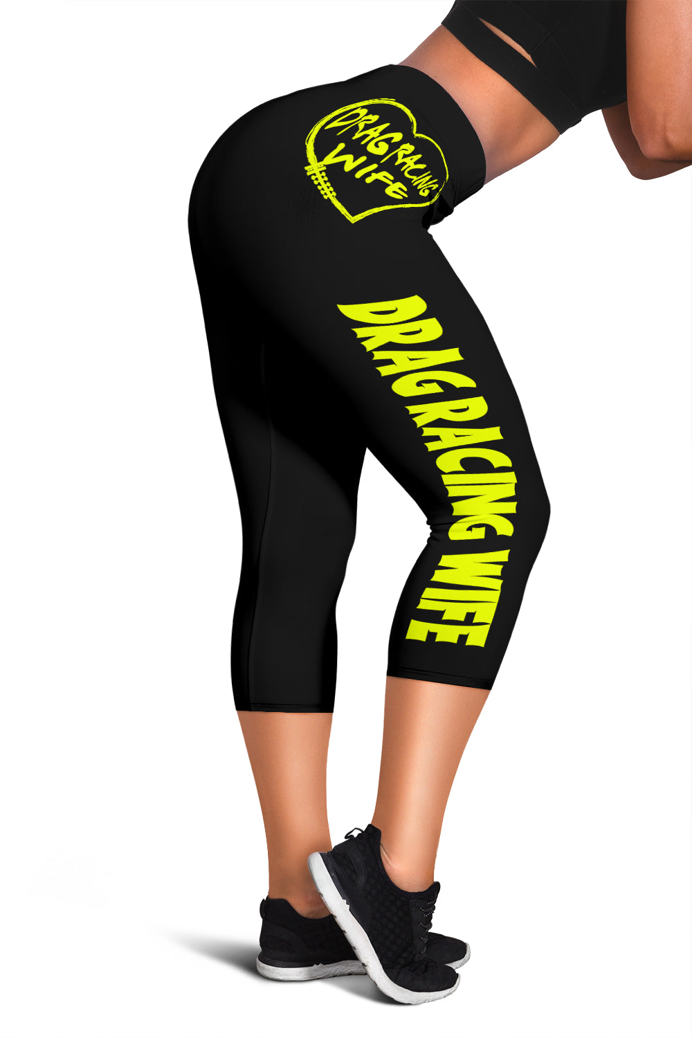 Drag Racing Wife Heart Women's Capris