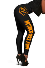 Motocross Aunt Heart Leggings