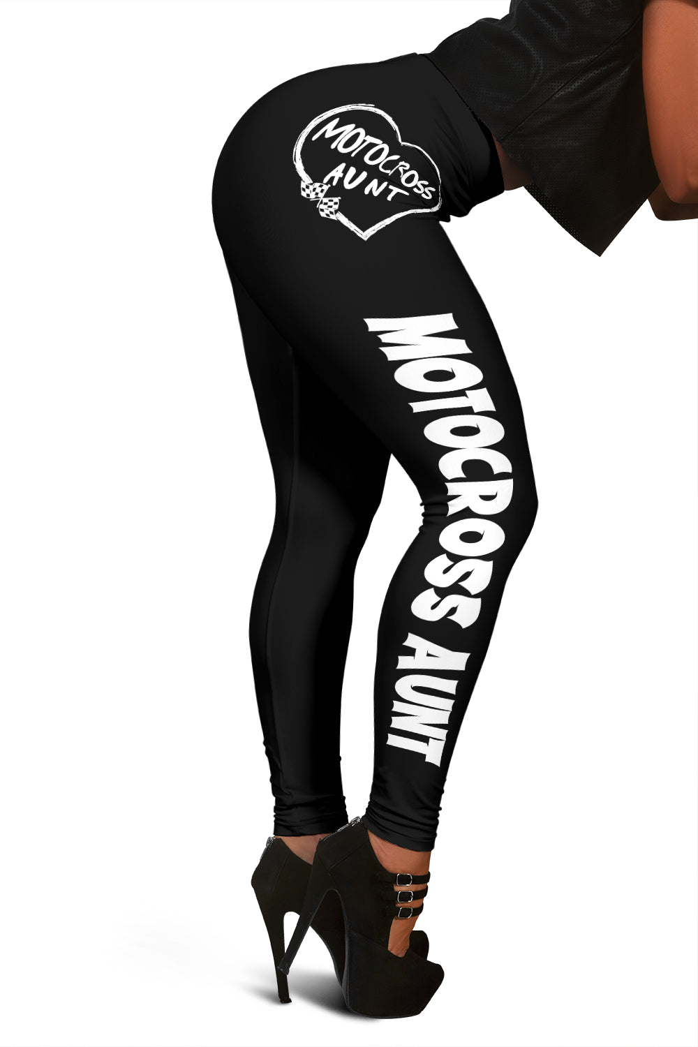 Motocross Aunt Heart Leggings