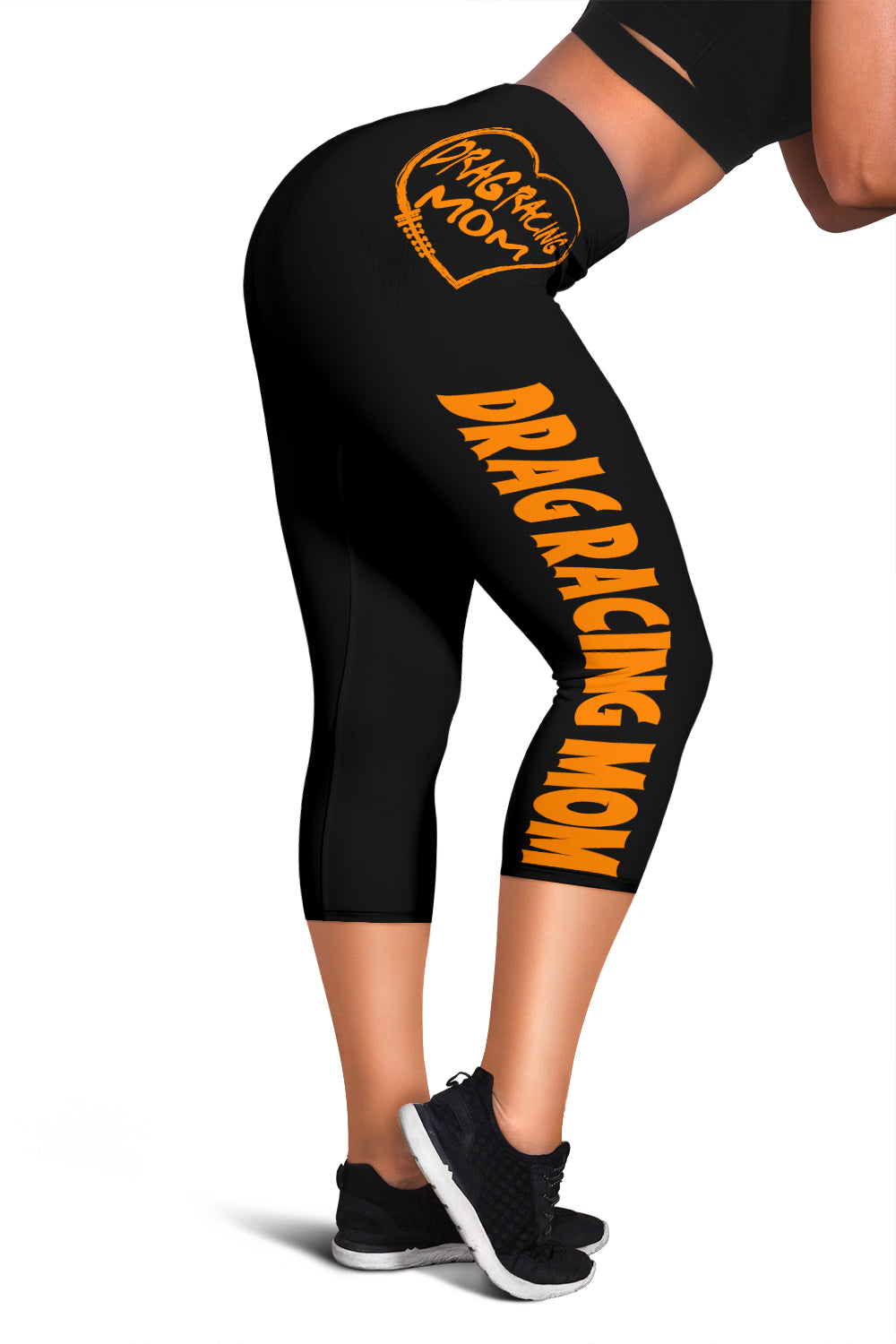 Drag Racing Mom Heart Women's Capris