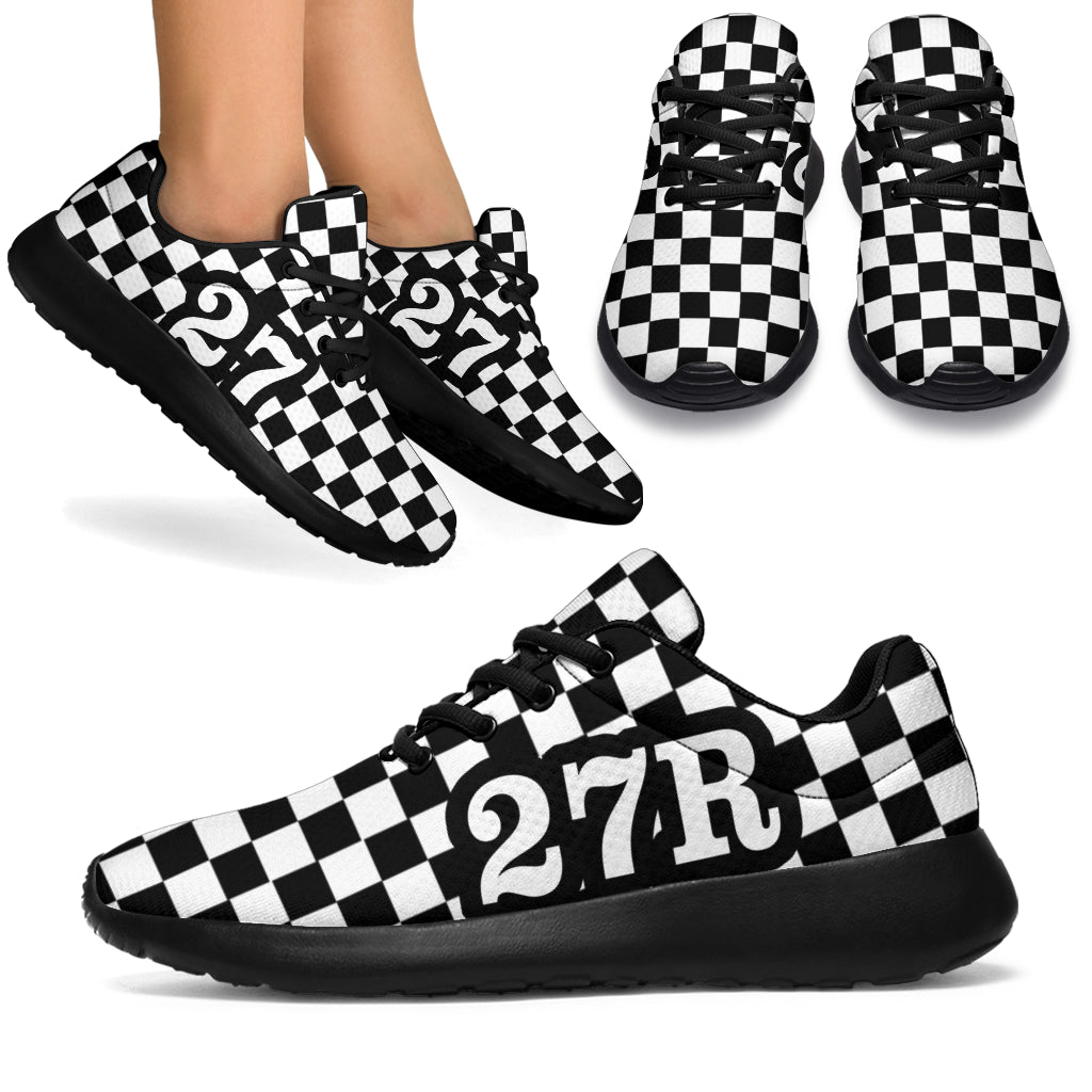 custom racing sneakers number 27/27R