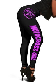 Motocross Girl Heart Leggings