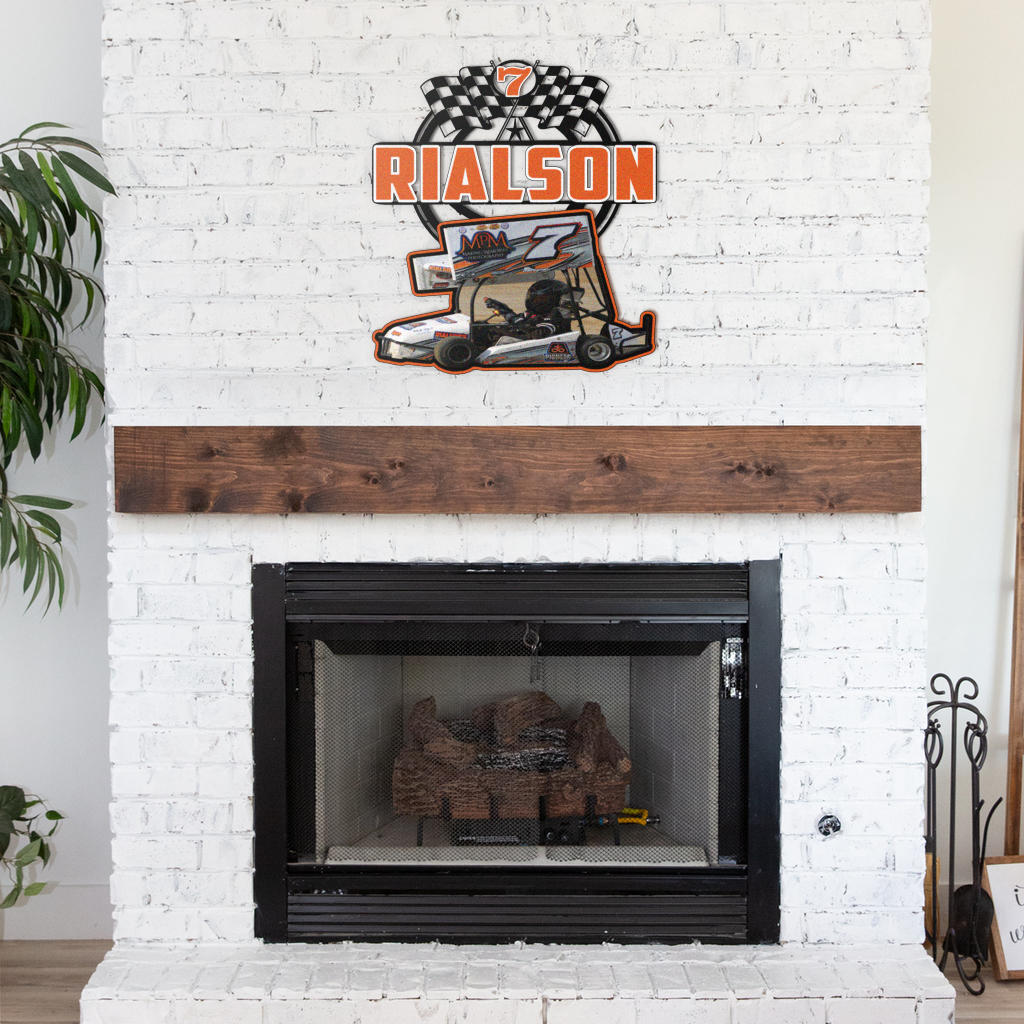 Custom Rialson Metal Sign Orange