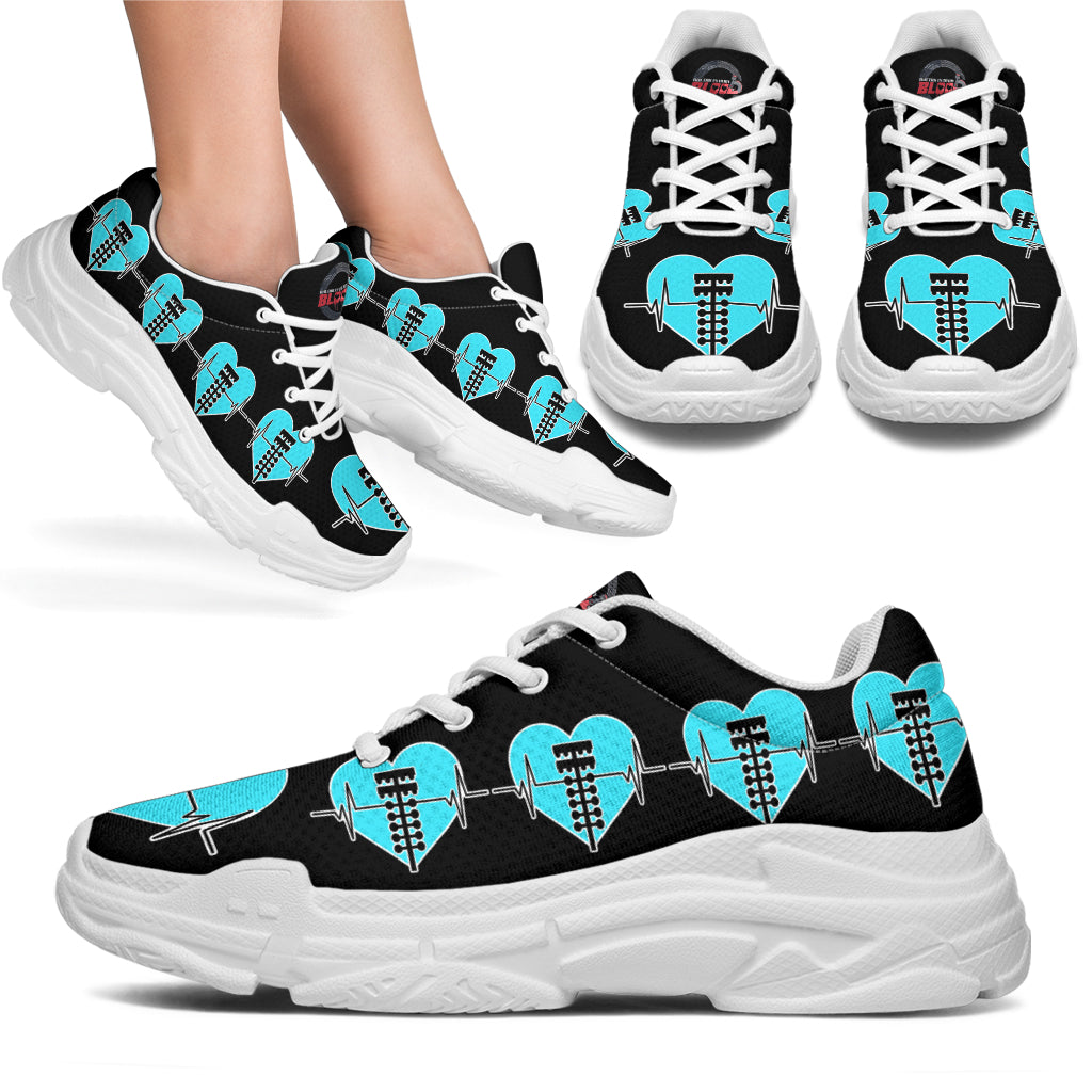 Drag Racing Heartbeat Chunky Sneakers