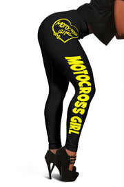 Motocross Girl Heart Leggings