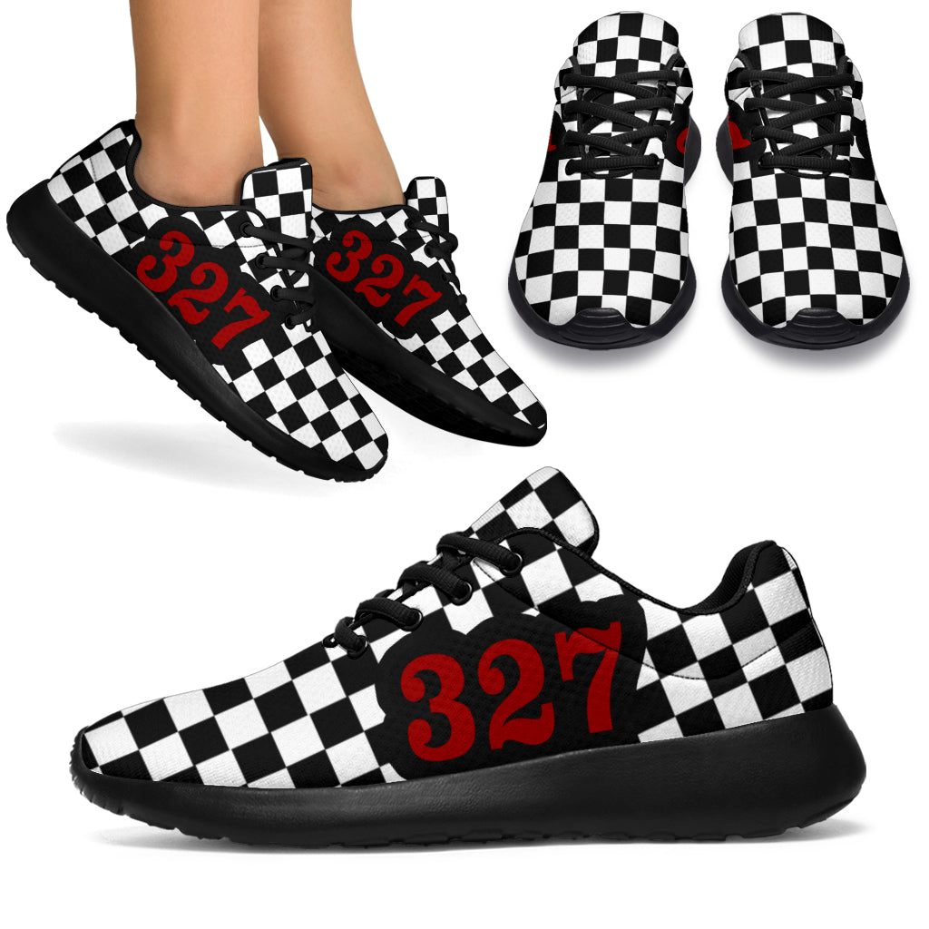 custom racing sneakers number 327 red
