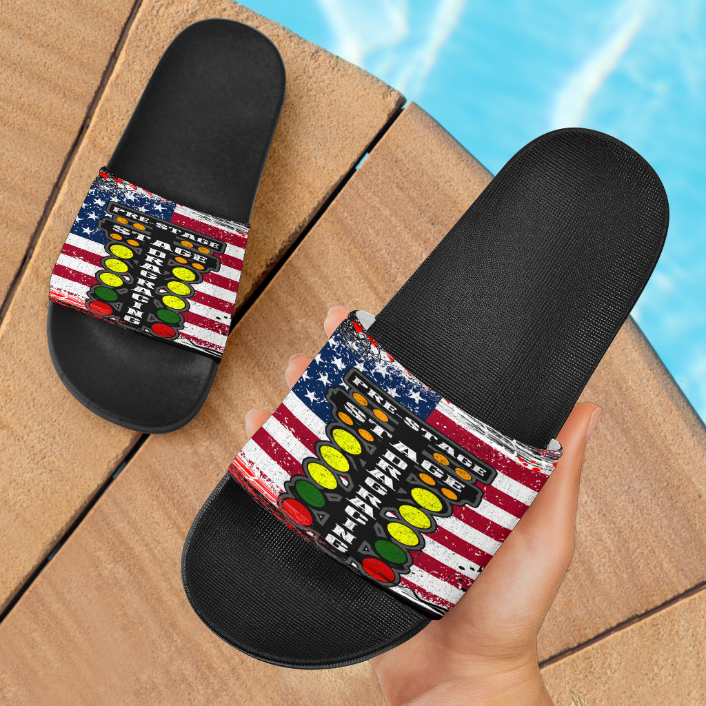 Duck Racing Sandals Drag racing USA slide sandals V1