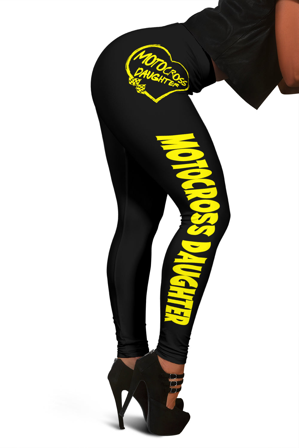 Motocross Daughter Heart Leggings