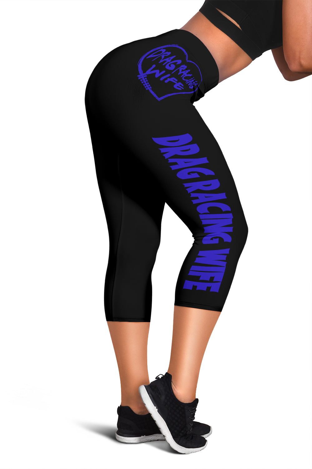 Drag Racing Wife Heart Women's Capris