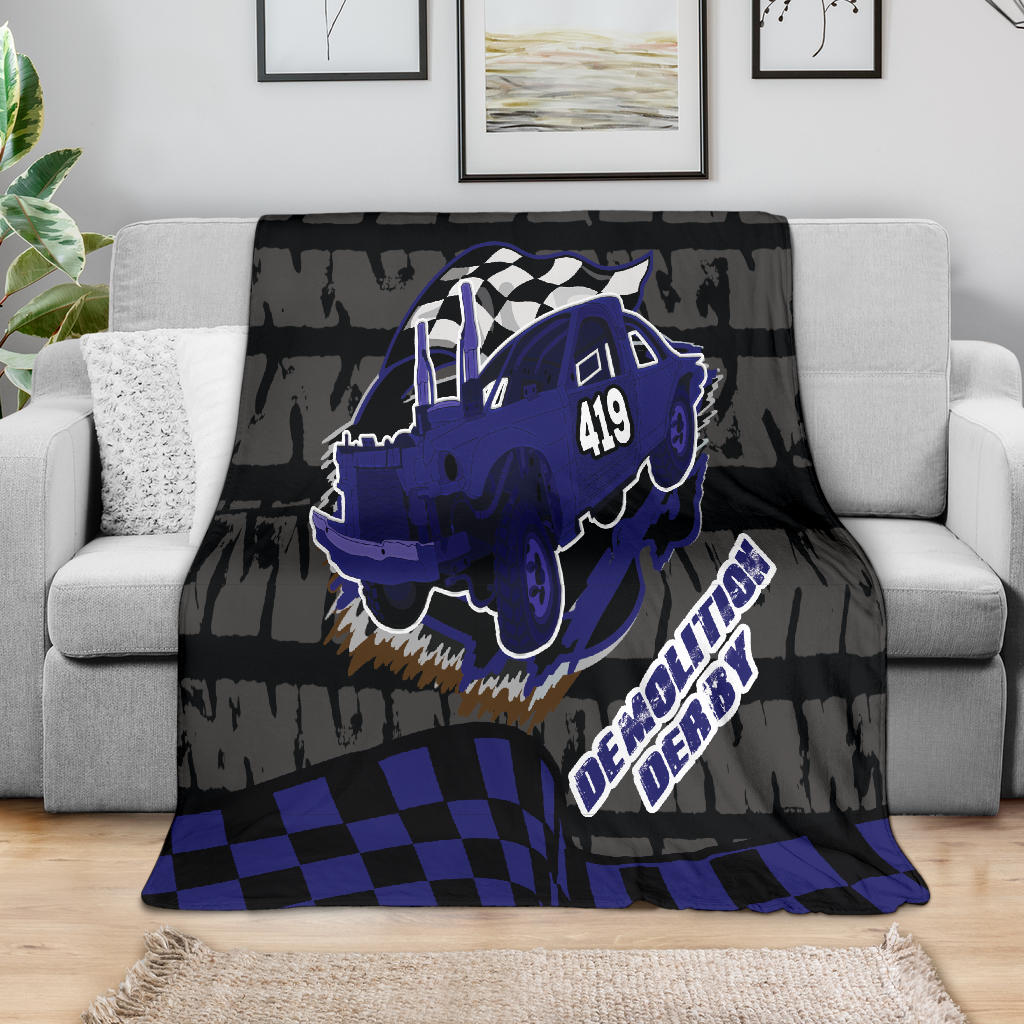 Custom demolition derby blanket N419