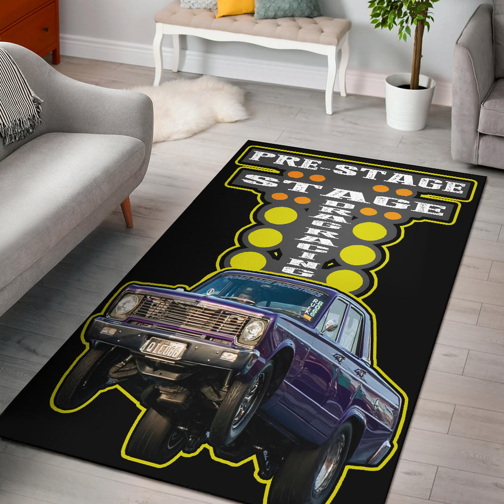 Custom drag racing rug