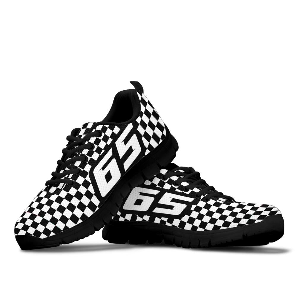 custom racing running sneakers number 65