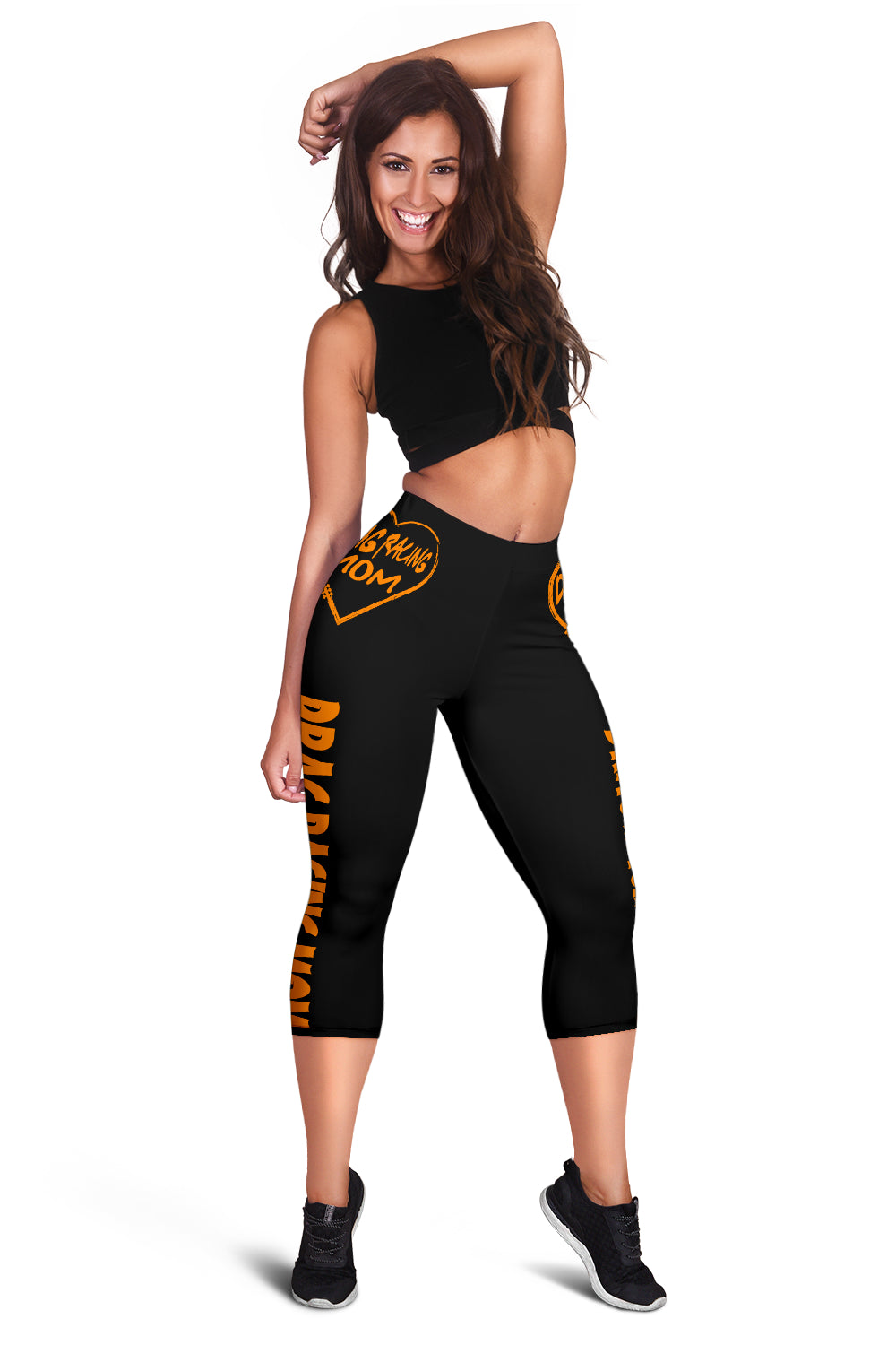 Drag Racing Mom Heart Women's Capris