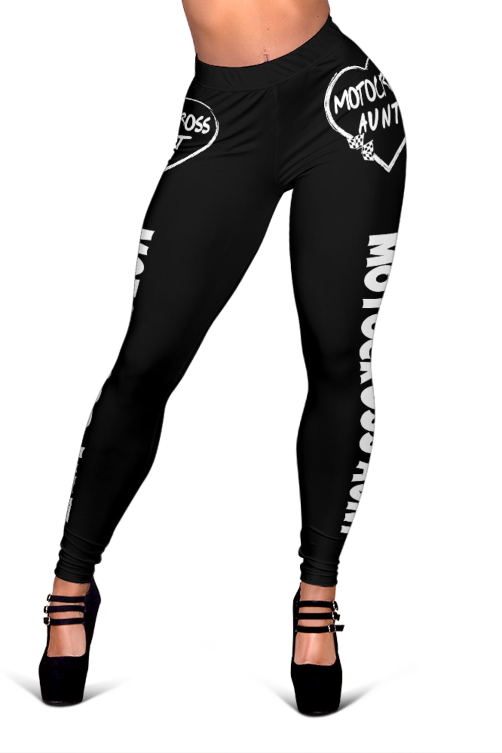 Motocross Aunt Heart Leggings