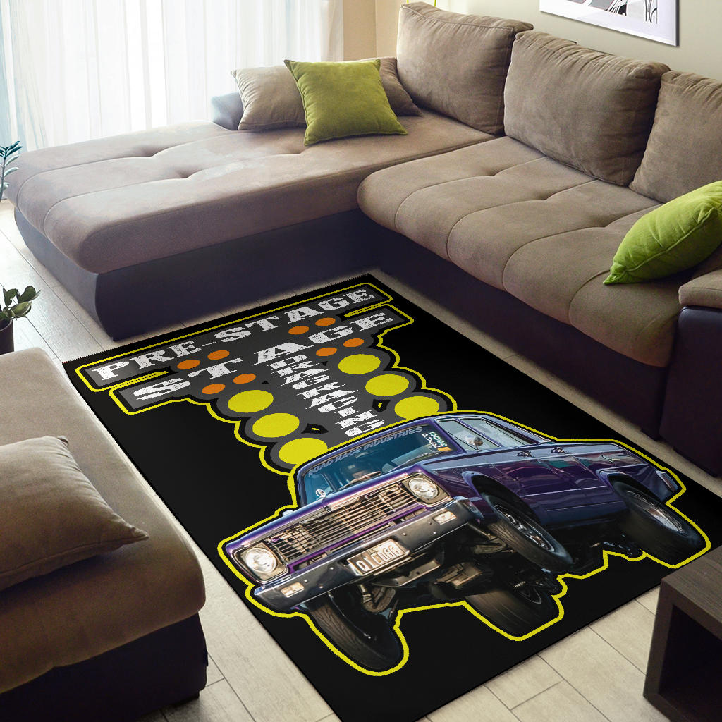 Custom drag racing rug