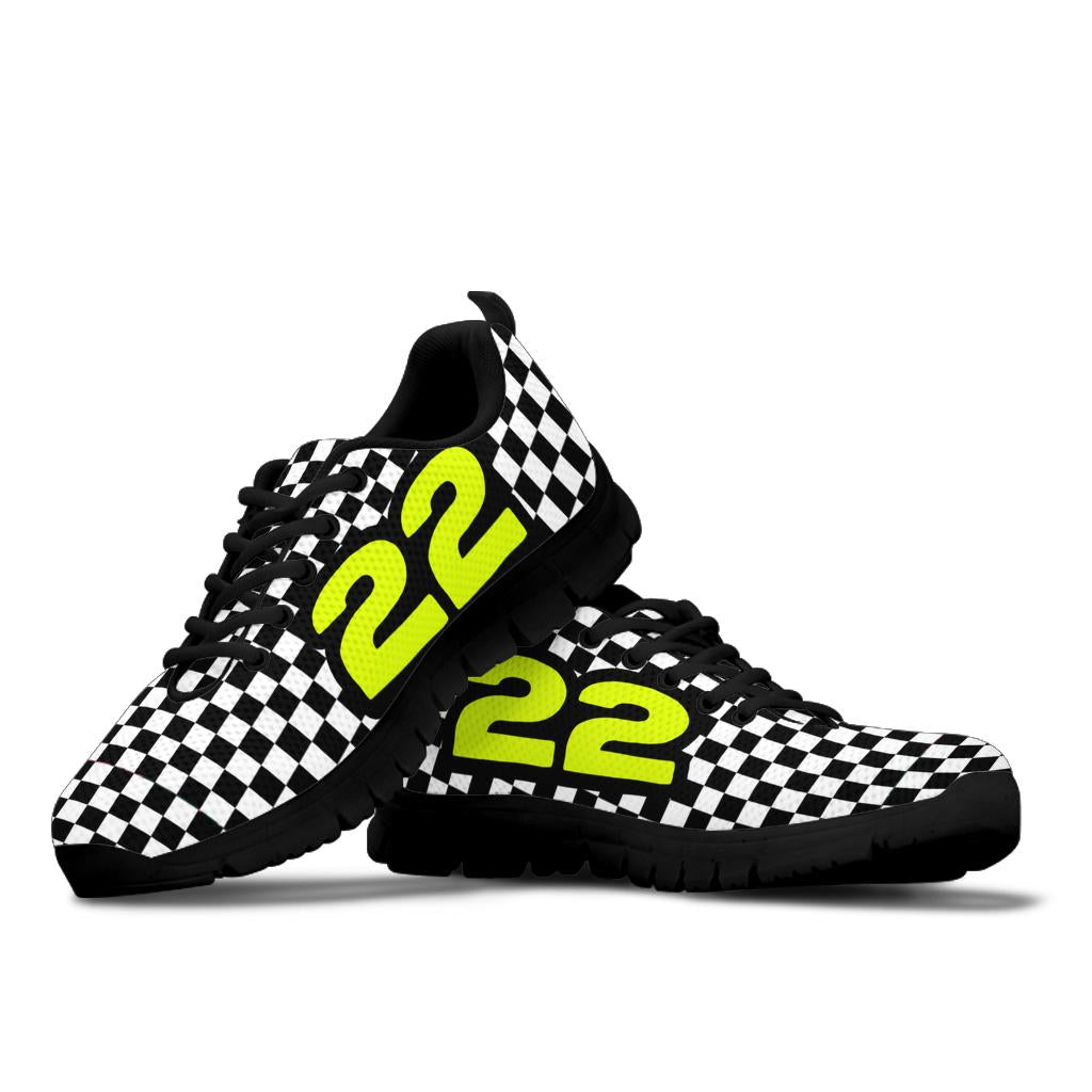 custom racing running sneakers number 22