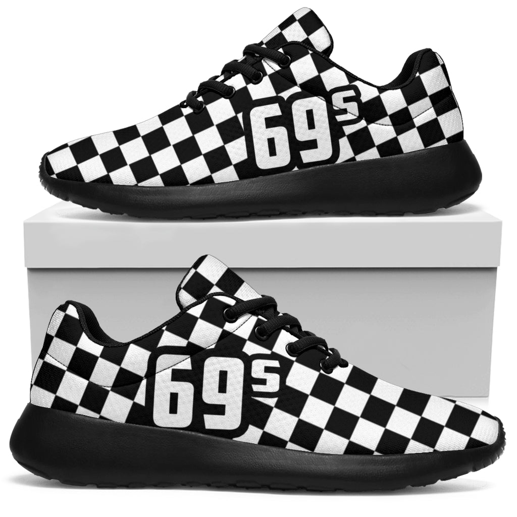 custom racing sneakers number 69s