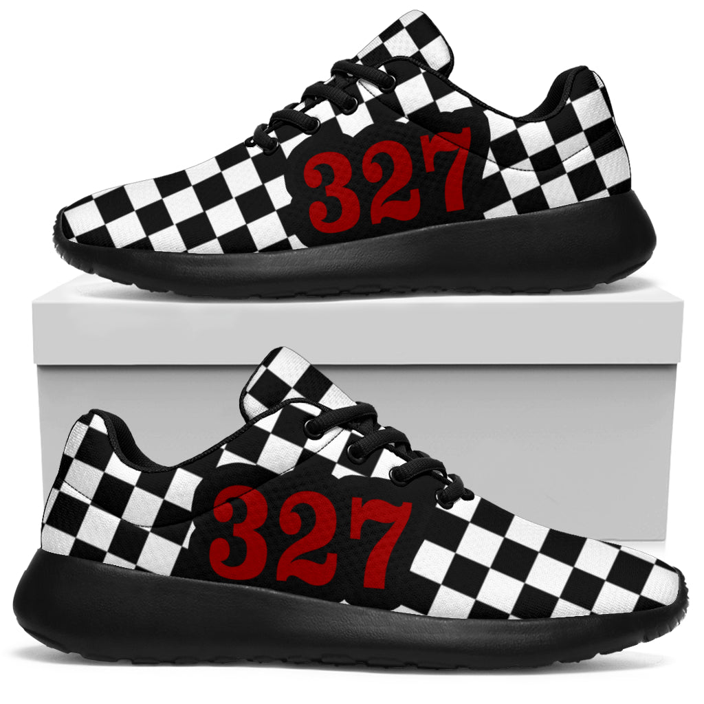 custom racing sneakers number 327 red