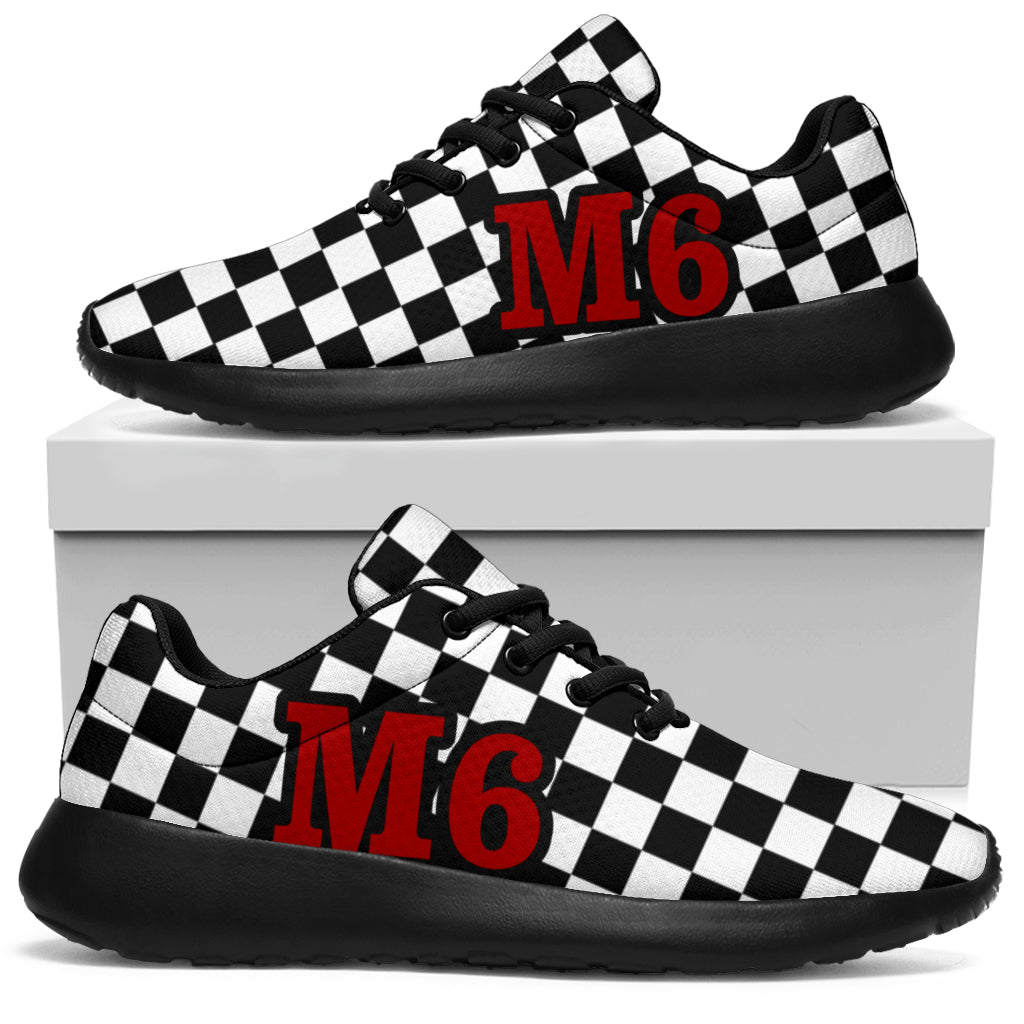 custom racing sneakers number M6 red