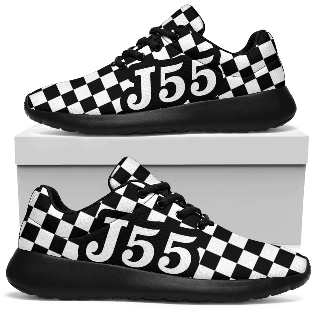 Custom Racing Checkered Sneakers Number J55