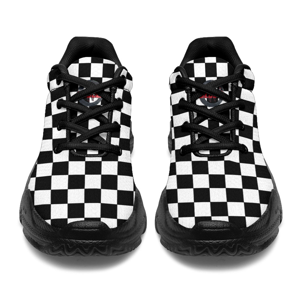 Custom Racing Checkered Chunky Sneakers