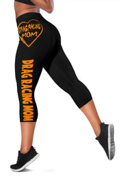 Drag Racing Mom Heart Women's Capris