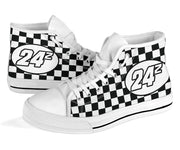 Custom Racing Checkered High Top Shoes